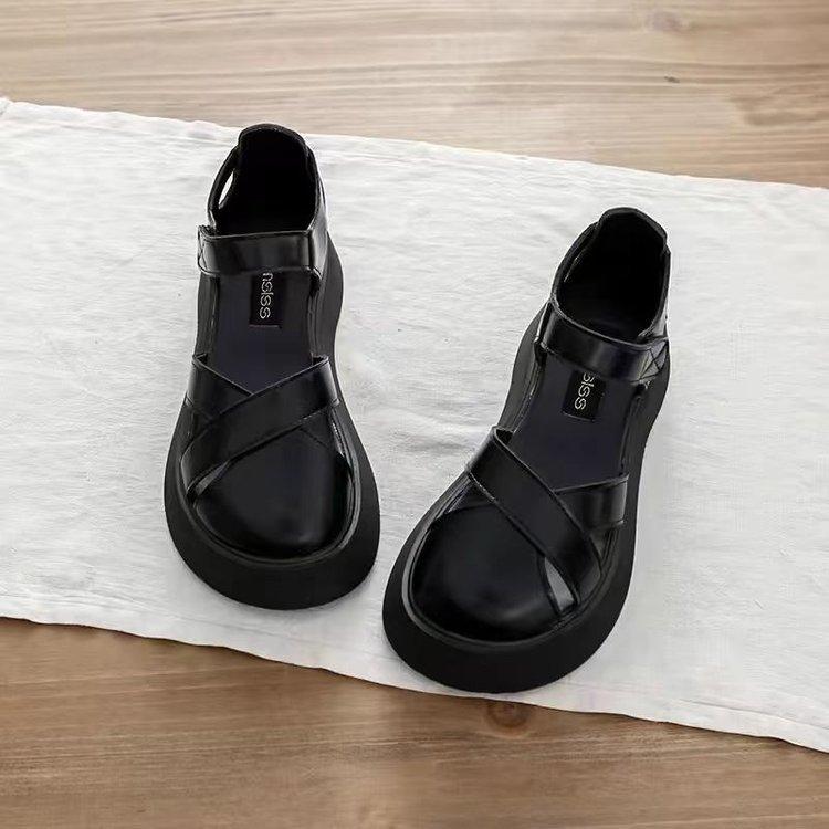 Mary Jane Baotou Sandals Women's Mori Literary Retro Summer New Versatile Fashion Platform Roman Shoes Women