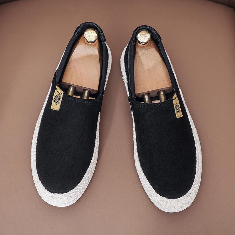 Men's shoes summer breathable casual shoes lazy one-pedal foot cover old Beijing cloth shoes linen soft-soled fisherman shoes