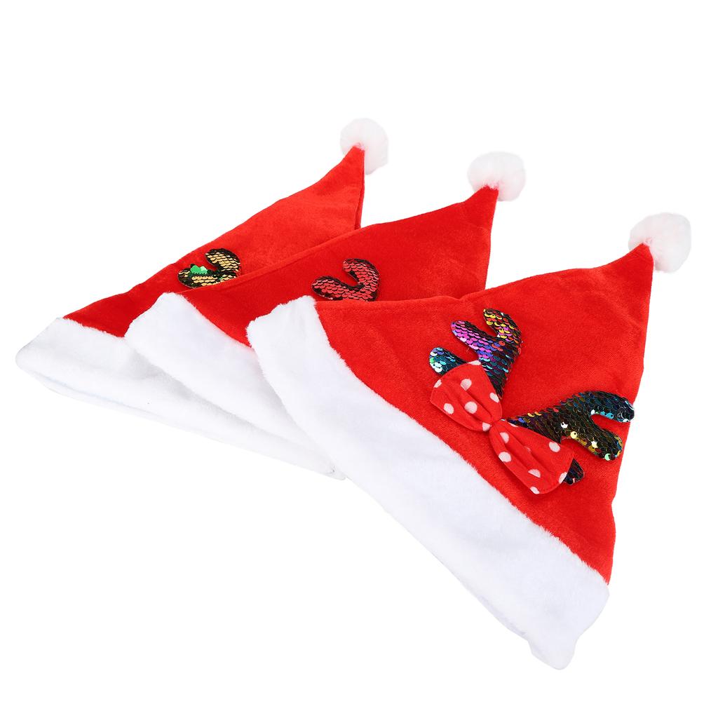 2022 New Year Hat Merry Christmas Holiday Hat Antler Bowknot Santa Hat Holiday Decor for Kid Adult