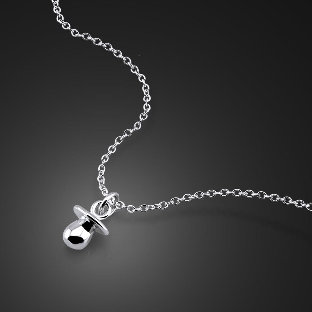

Direct Sales Creative Pacifier Pendant Necklace Korean Woman Cold Wind Collarbone Chain Platinum-Plated Jewelry 41cm