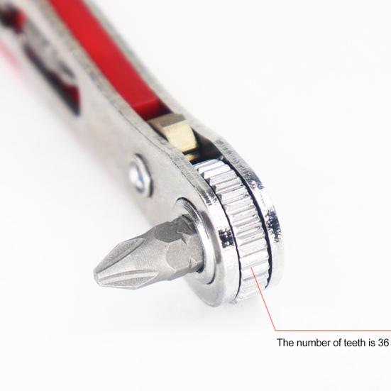 Skraldenøkkel med sklisikkert håndtak Dobbelthodet design Kompakt bærbar Forover Revers Kryssalbue Flat hodenøkkel