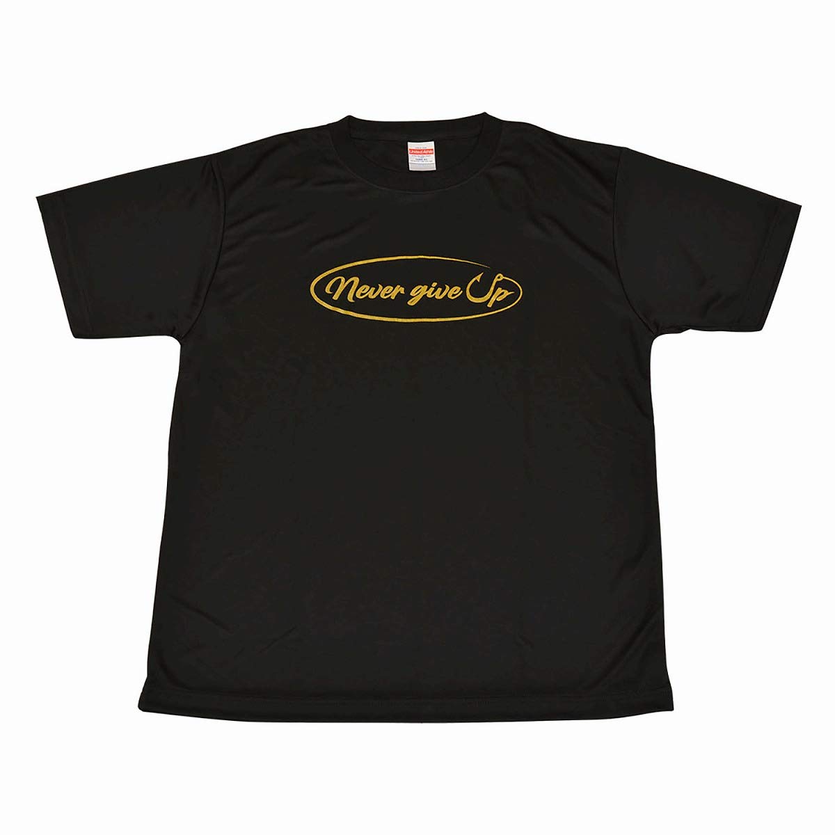 

Jackson Fishing Jack T-Shirt, Dry Silky Touch Never Give Up #S, Black/Gold