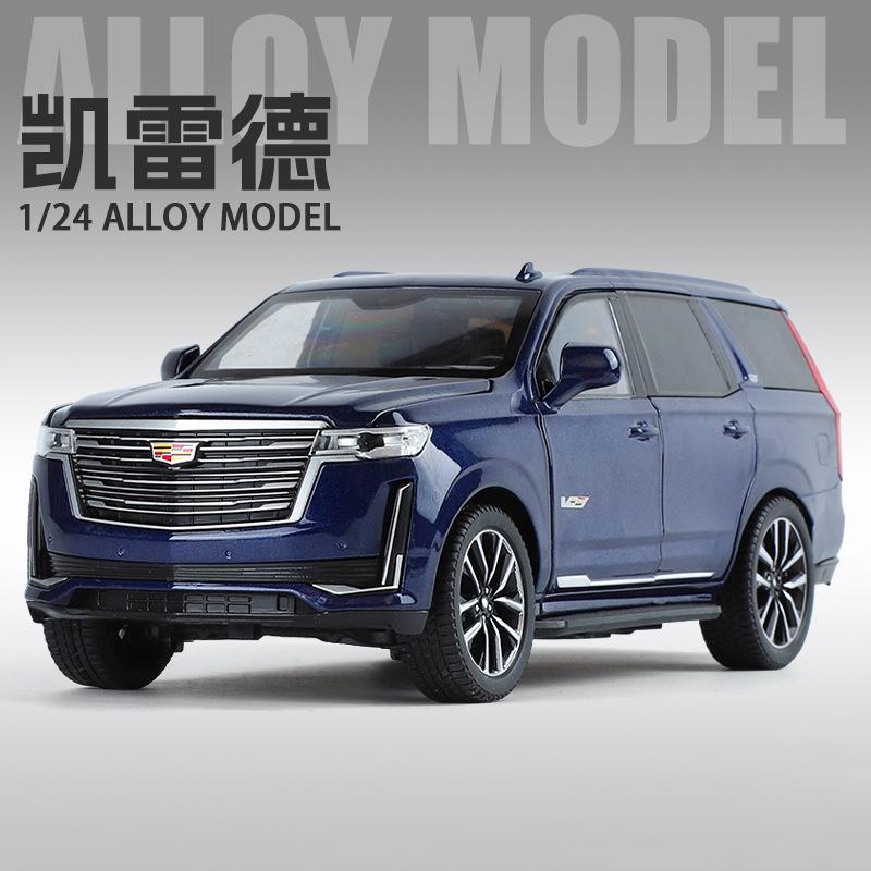1:24 Cadillac Escalade SUV Alloy Model Car Toy Diecast Metal Casting Pull Back Sound and Light Car Toys For Collection Vehicle
