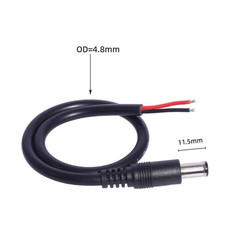 Power Pigtails Cable 6.5mmx4.4mm Male Plug To Bare Wire Open End Power Supply Replacement Repair Cord for Computer