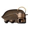 Retro Gilded Handle Teapot Warmer Set for Gongfu Tea with Teacups and Dry Brew Tray