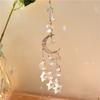 Hanging Crystal Pendant Garden Suncatcher Wind Chimes Rainbow Prism Crystal Chain For Window Drop Bell Christmas Tree Home Decor