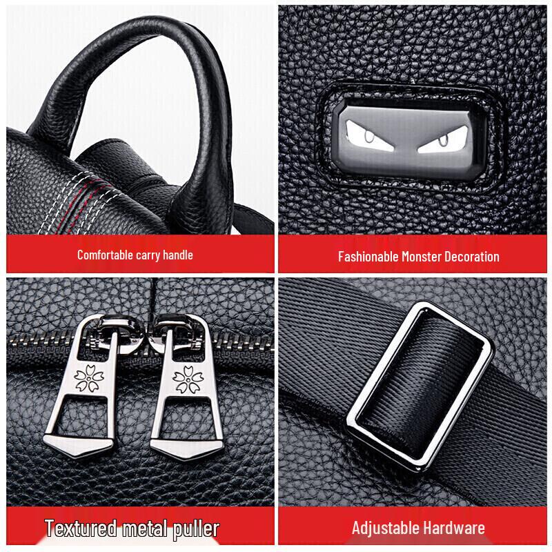 Zhuer Women's Genuine Leather Anti-Theft Backpack