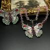 Vintage Colorful Butterfly Necklace Light Luxury Sweet Fairy Like Floating Cute Meeting Standard Of Versatile Brooch