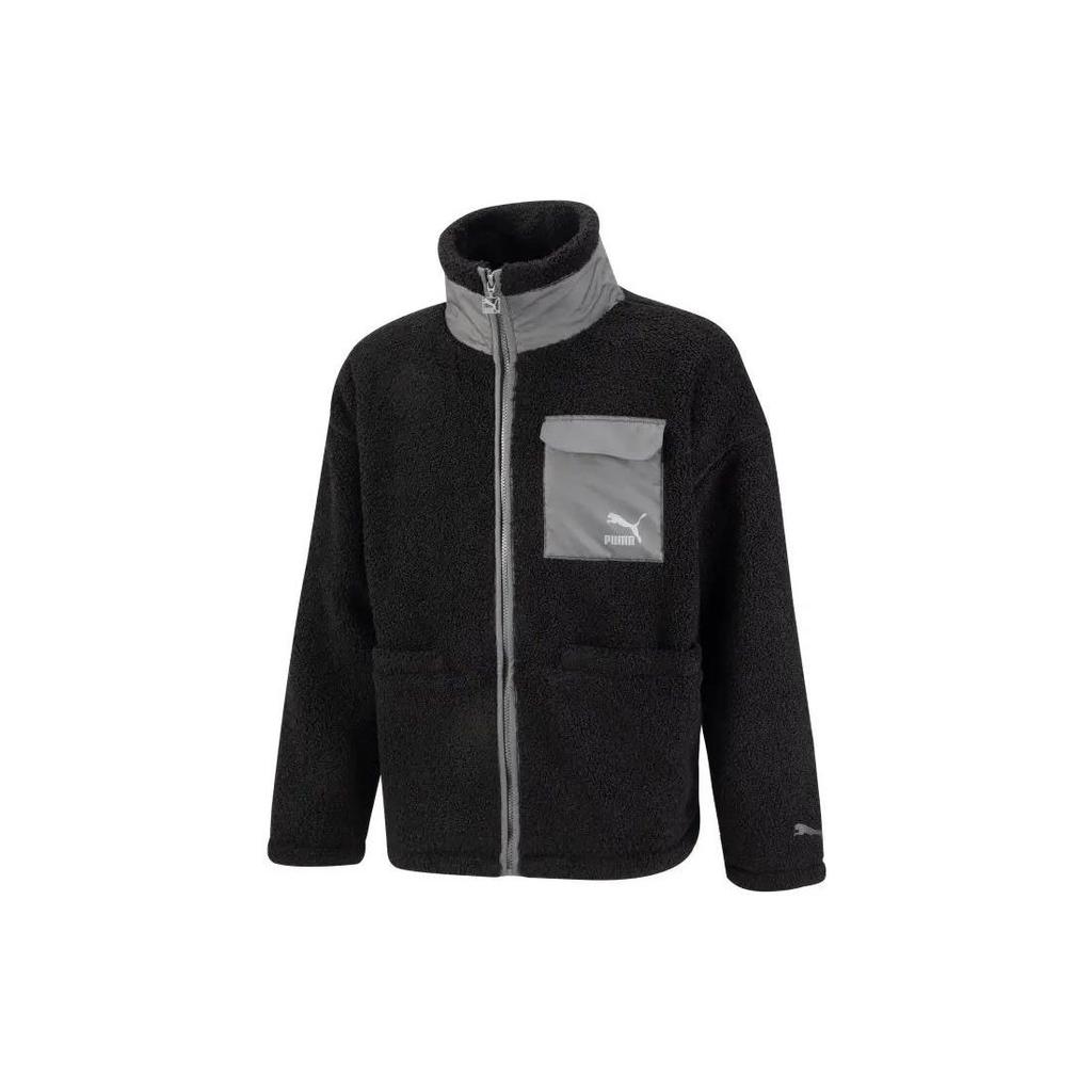 Puma Patch Pocket Sherpa FW22 Jacket Unisex Black 539570-01