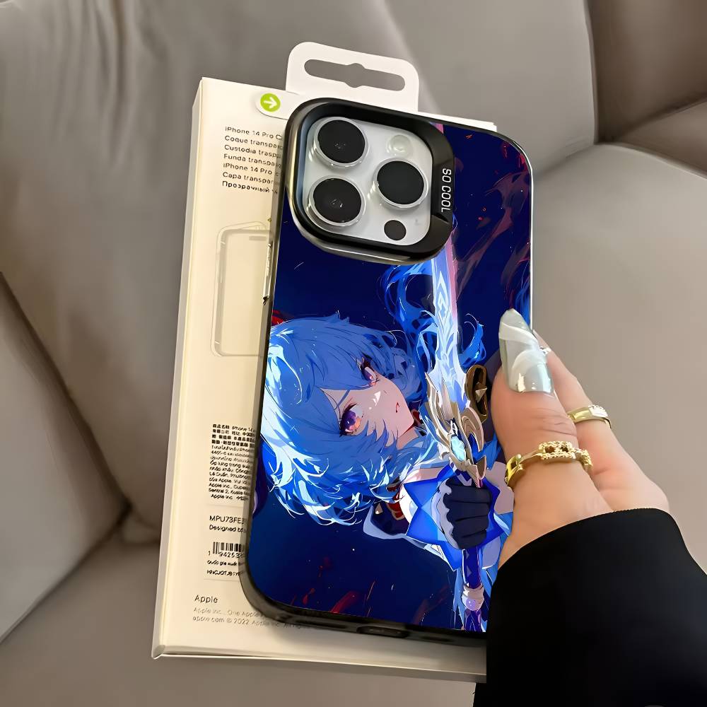 ganyu genshin impact  phone case for iPhone 17 17Air 16 15 14 13 12 11 Pro Max Plus Colorful Silver