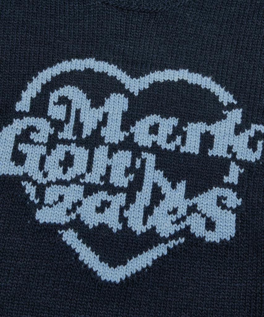 MARK GONZALES Heart Collection Graphic Knit - Navy