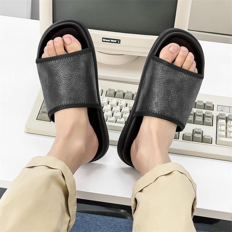 Genuine Leather Sandals Men Classic Summer Soft Bottom Slippers Soft Slippers Outdoor Lightweight Flat Designer Shoes