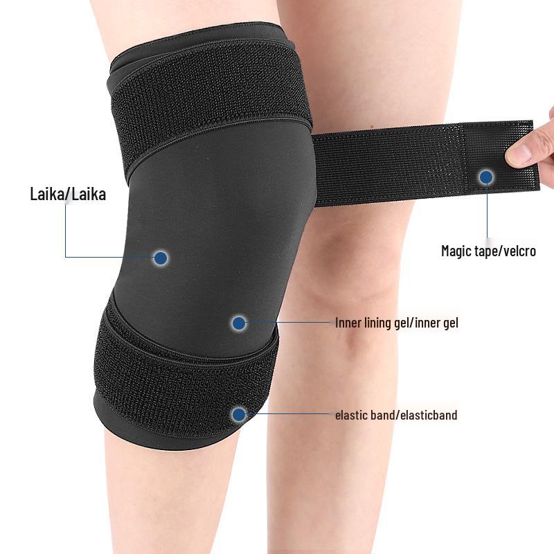 Verstellbare Kniebandage mit Gel für Heiß-/Kaltanwendung und Klettverschlüssen für Sport & Fitness