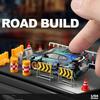 Miniature Traffic Barrier Set Warning Color Plastic Roadblocks Model Figure Props for Microlandscape Sand Table Setting