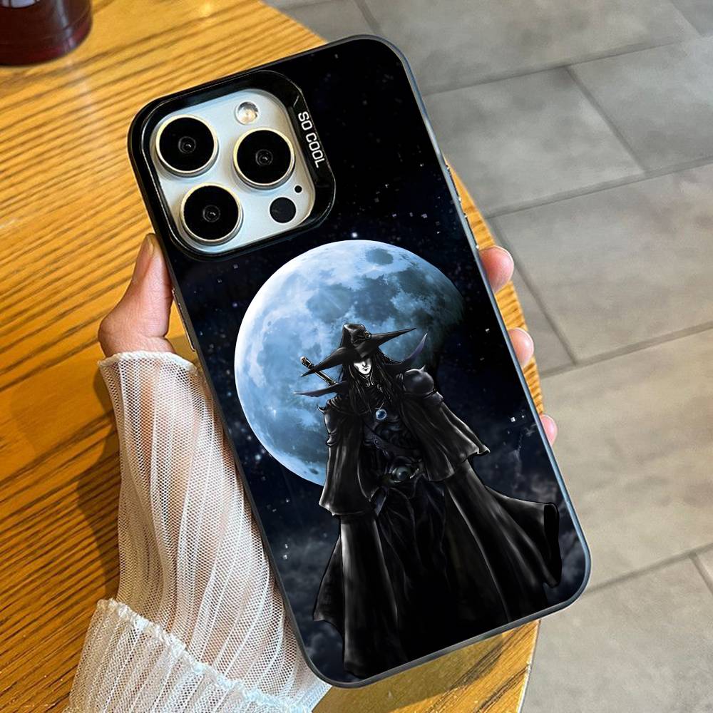 

B-Blood Vampire H-Hunter-D Phone Case For iPhone 16 17 15 14 12 13 Pro Max Black Candy Matte Shockproof Cover iPhone14ProMax