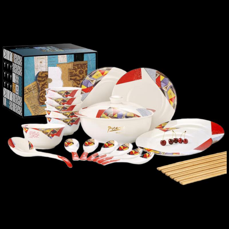 Picasso Dora Nordic Ceramic 24-Piece Dinnerware Set