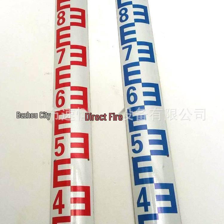 Reflective Stainless Steel Water Level Sensor Ruler - Aluminum Plate, Flood Control & Moisture Proof.