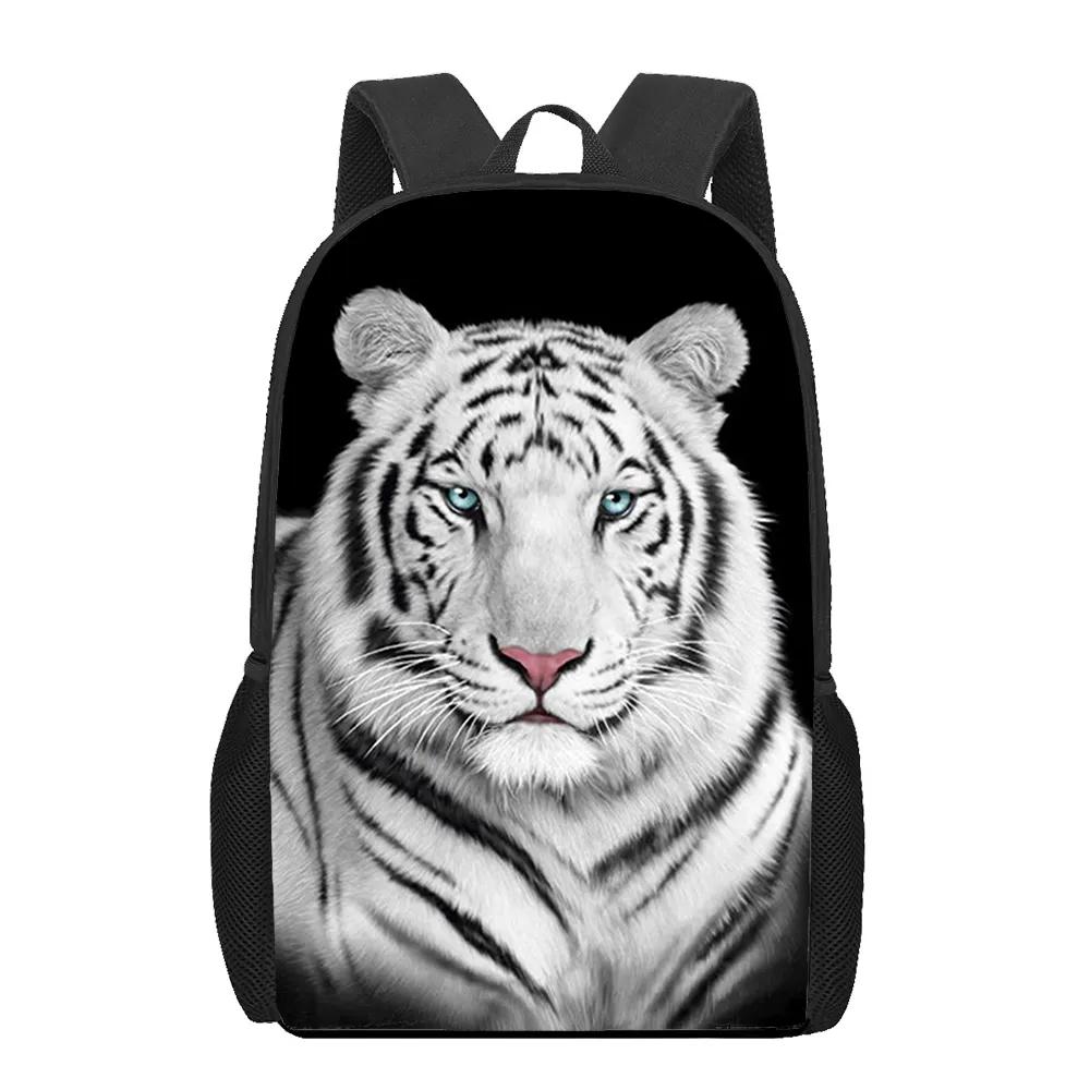 Creative Fiercely Tiger Pattern Backpacks for Girls Boys Children Students Book Bag Teenager Shoulder Rucksack Travel Backpack