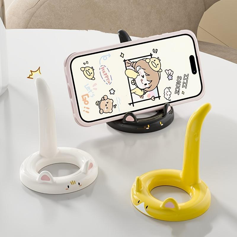 1 Stück niedlicher Katzen-Handyhalter mit Saugfuß - niedliches Haustierdesign, tragbare und stabile Freisprechhalterung