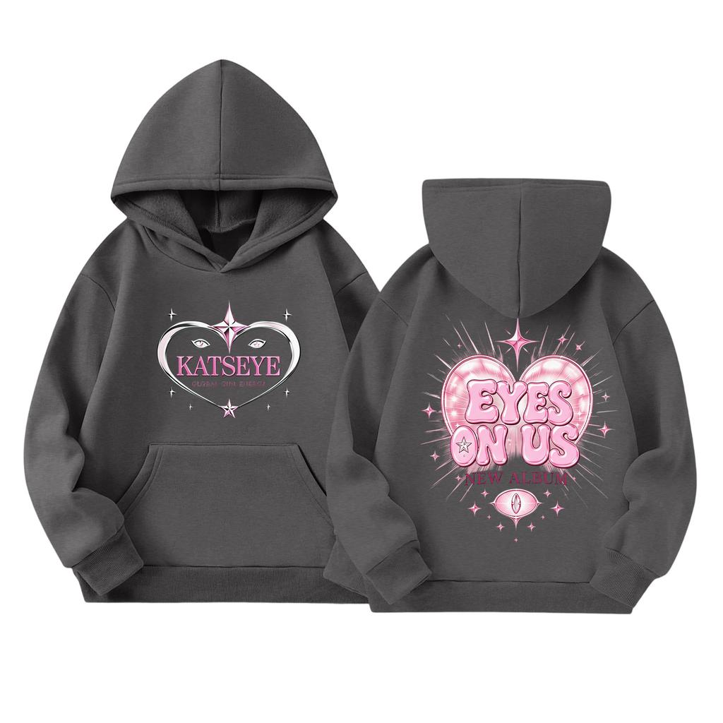 Kids Long Sleeve Letter Print Pullover Hoodie with Pockets, Loose Fit