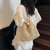 Handwoven Crochet Boho Tote Bag for Women Summer Beach Travel Casual Use