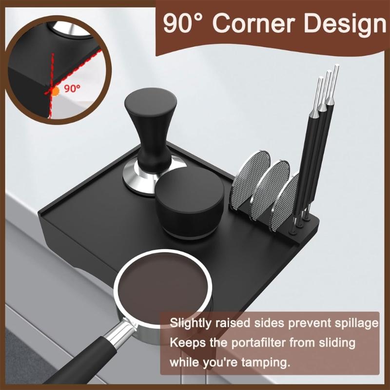 Tamper Mat Coffee Silicone Mat Silicone Espresso Tampering Mat Coffee Tamper Mat Silicone Tamper Mat for Restaurant