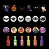 Elastic Ring Projector Lights Halloween Finger Lights LED Spooky Projection Rings with Pumpkin Ghost Bat Small Prizes for Classroom Parties Patterns