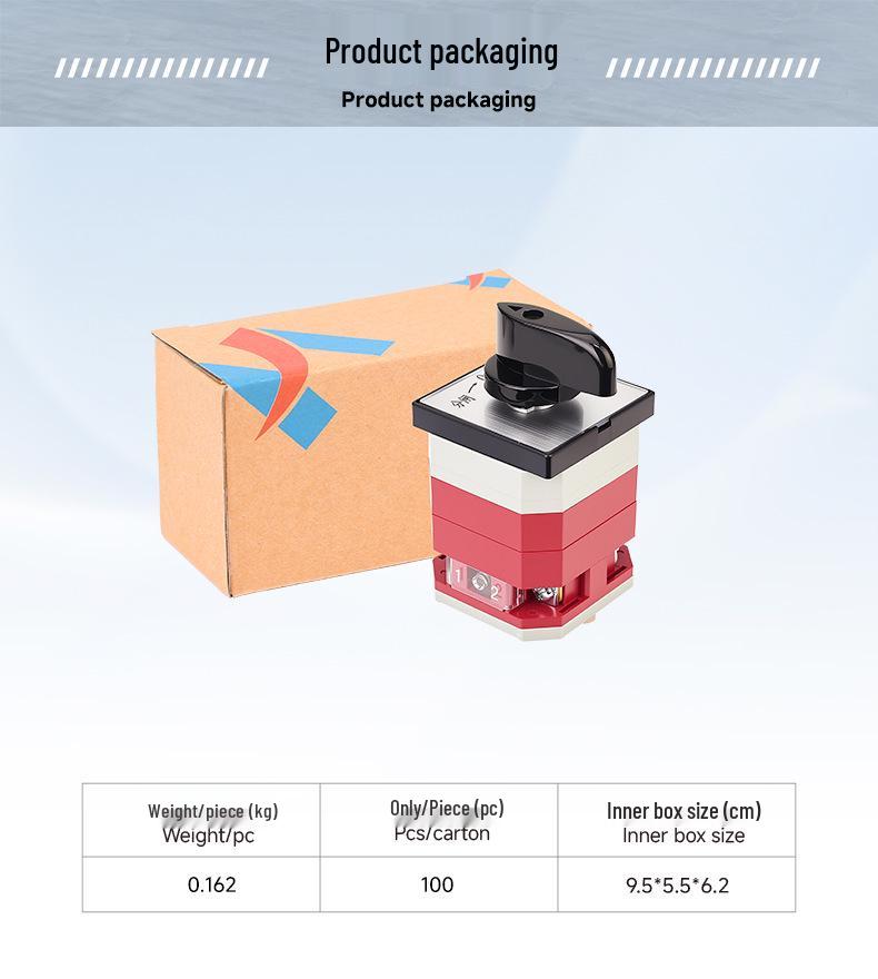 Zhuochao LW12-16/1Z Three-Position Selector Switch with Self-Reset