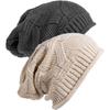 2 Pack Womens Slouchy Beanie Winter Knit Soft Hat for Women and Men
