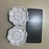 30-Pack Mini Flower-Shaped Plastic Palette Set, Ideal for Watercolor, Acrylic & Gouache Mixing - Art Supplies