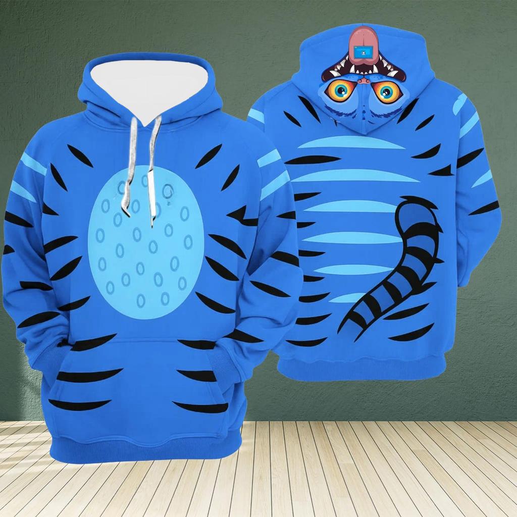 Women's Derpy Printed Hoodie for Autumn Winter KPop Demon Hunters Inspired Cozy Pullover for Daily Wear & Street Style Outings