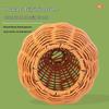 Hanging Rattan Bird & Squirrel Nest with Plastic Cage - Cozy Sleep Spot for Small Pets