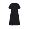 FILA Original Fashion Simple Retro Casual Versatile Comfortable Loose Lightweight Outdoor Woven Short Sleeve Dress Women dresses Black F51W629310FBK