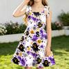 Girls Halloween Print Sleeveless Strap Dress for Party Celebrations