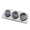 AD 52MM Water Temperature Gauge Celsius Oil Pressure Meter  Voltmeter Chrome 3 in 1 Gauge Kit With Sensor Car Motorcycle Meter
