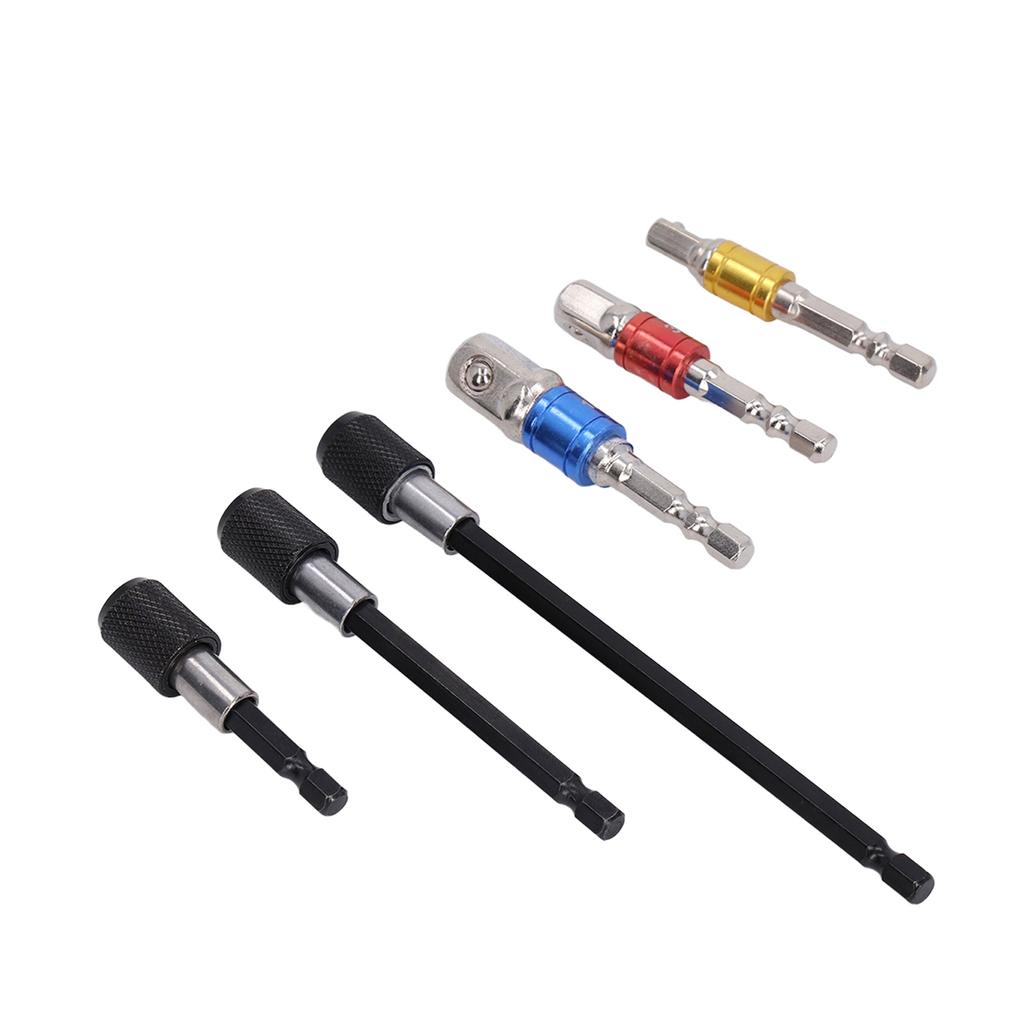 14in Hex Shank Bit Adapter Magnetic Extension Chuck Screwdriver Socket Bit Holder Kit