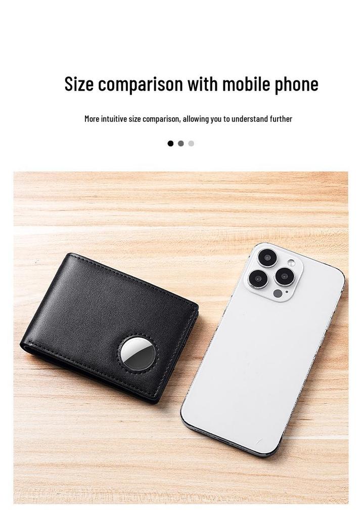 Men's RFID Blocking Anti-theft Leather AirTag Wallet & Card Holder