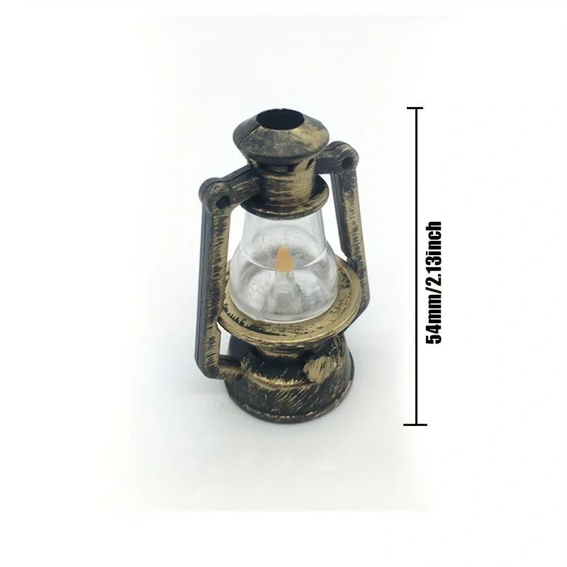 Scale Miniature Oil Lamp Dollhouse Accessories Mini Kerosene Lantern Doll House Decor Scene Ornaments Pretend Play