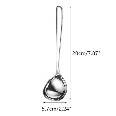 Łyżka ze stali nierdzewnej długa rączka łyżki garnek chochla do zupy makaron Ramen miarka zastawa stołowa do kuchni naczynia kuchenne