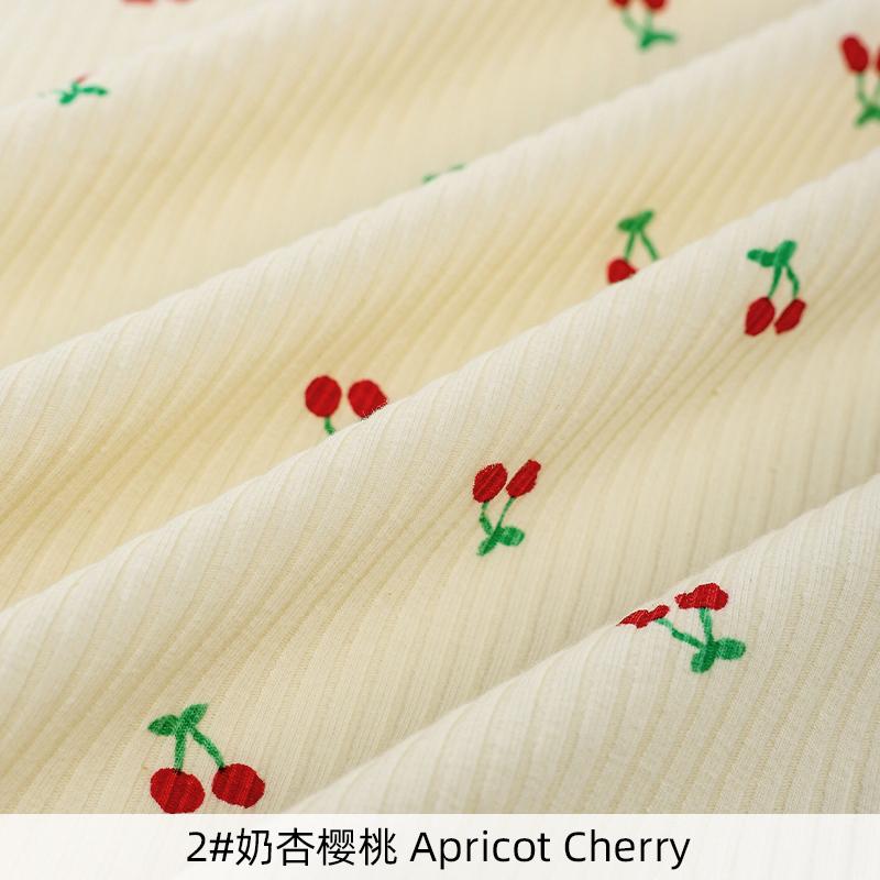 145x50cm/145x200cm Ribbed Knitted Love Printed Jacquard Fabric For Children's Clothing T-shirts Pajamas DIY Clothing Fabrics