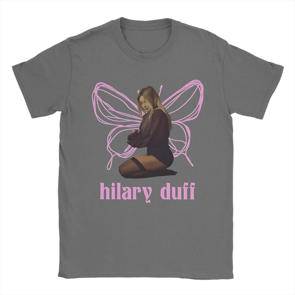 The butterfly Hilary Duff Mature Photo TShirts Unisex  Humor 100 Cotton Tee Shirt Crew Neck Short Sleeve T Shirt Unique Clothes