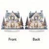 Christmas Desktop Ornaments House Reindeer Acrylic Signs for Home Holiday Decorations