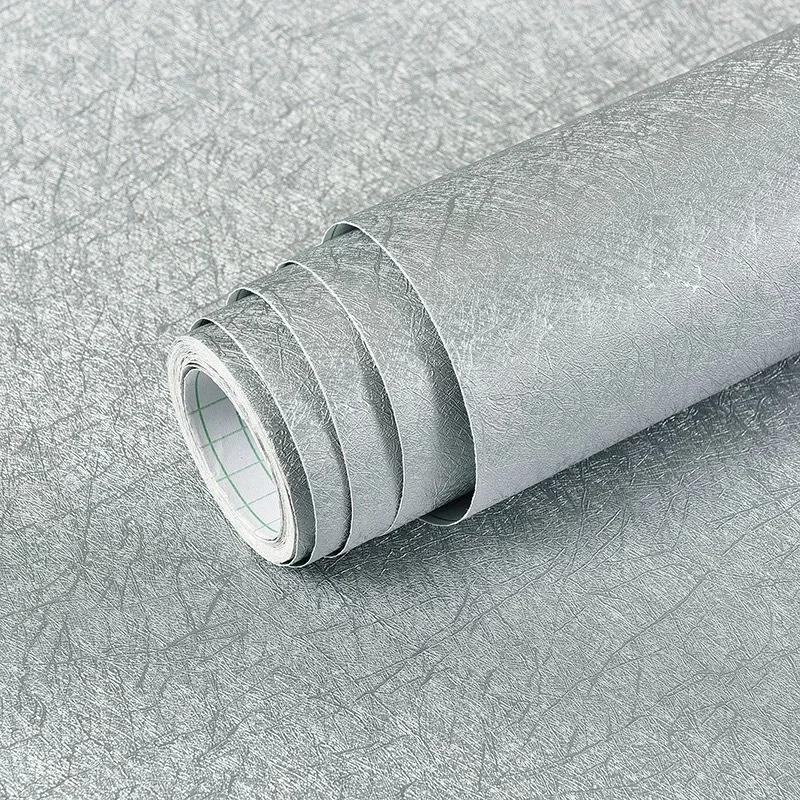 Wallpaper Silk Solid Color Self-adhesive Wallpaper Living Room Bedroom Background Wall Moisture-proof Decoration Wall Stickers