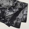 Trifong Paisley Bandana Black Tie-Dye Cotton 100% Adults 55cm X 55cm Black