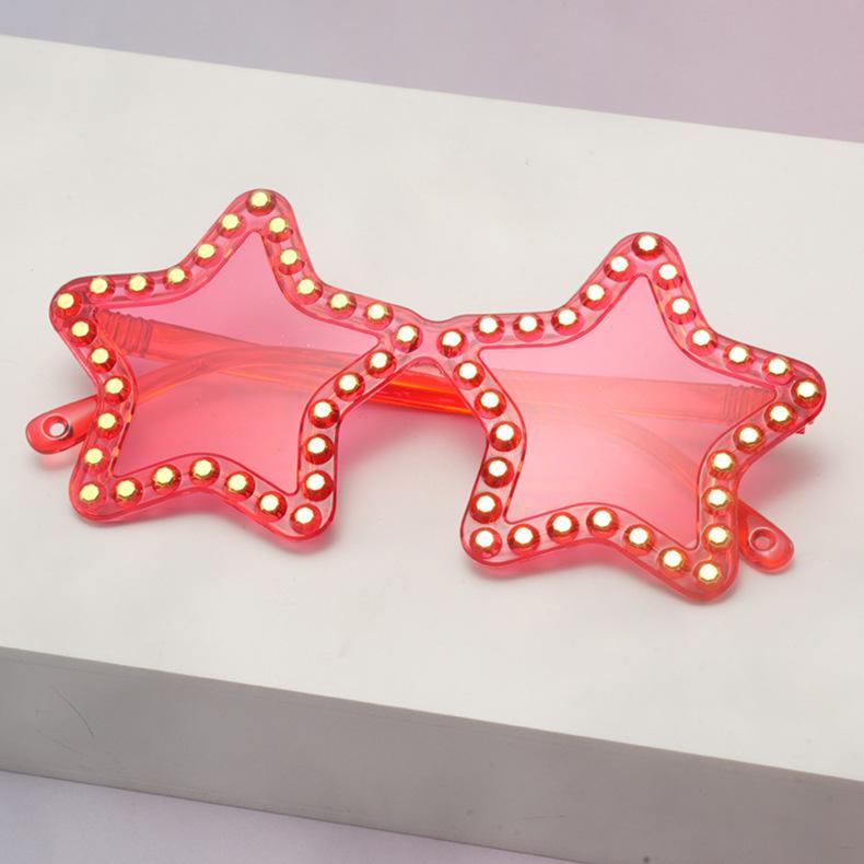 

Best Selling Cute Women s Five-pointed Star Sunglasses Funny Party Star Glasses Classic Beach Glasses красный