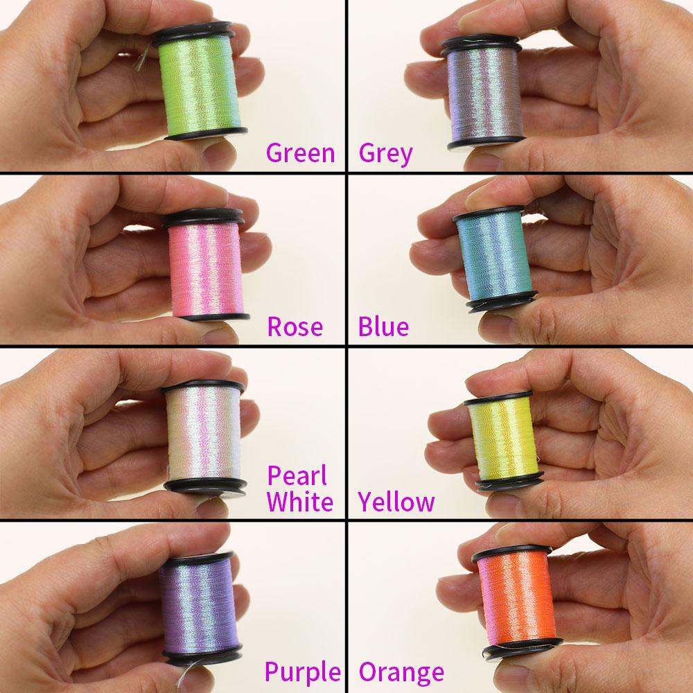 1Spool 150D Shimmering Lumo Fly Tying Thread Material Flashy and Glow Ideal for Buzzers, Dry/Wet Flies & Fly Body