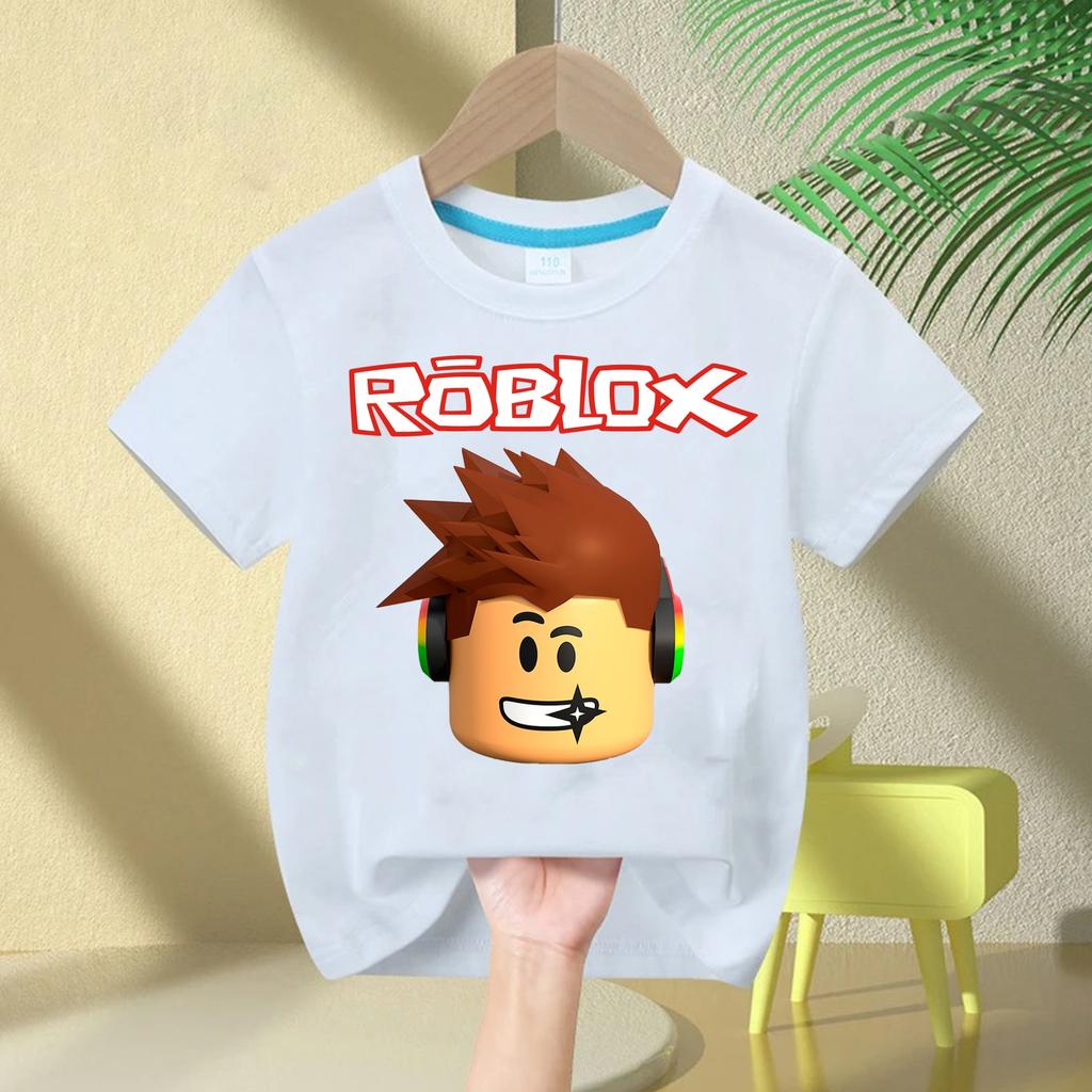 Sommer Mode Kurzarm Top Jungen und Mädchen Top Spiel Streetwear Weiß Kinder T-Shirt