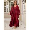 Polyester Gold Fake Loose Large Size Long Dress Beach Jacket Dress Long Dress