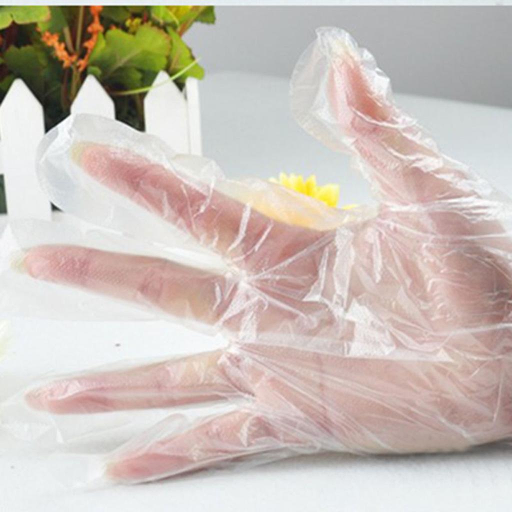 Wholesale 100pcs Plastic Disposable Gloves Transparent Food Handling Gloves for Bulk Food Kitchen Cooking
