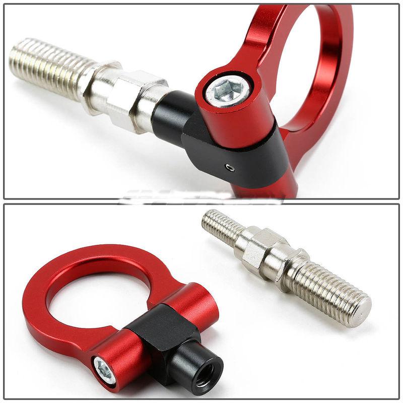 NEW Red Trailer Tow Hook Ring Eye Towing Front Rear Aluminum For an Cars